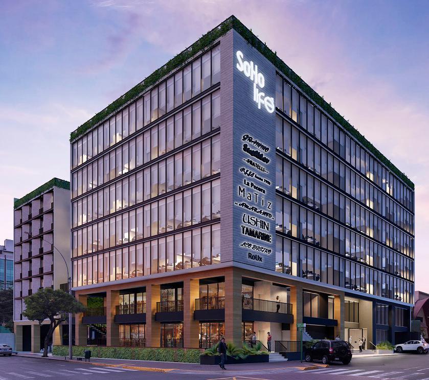 Fachada del edificio SoHo Life — sede Filigran Miraflores